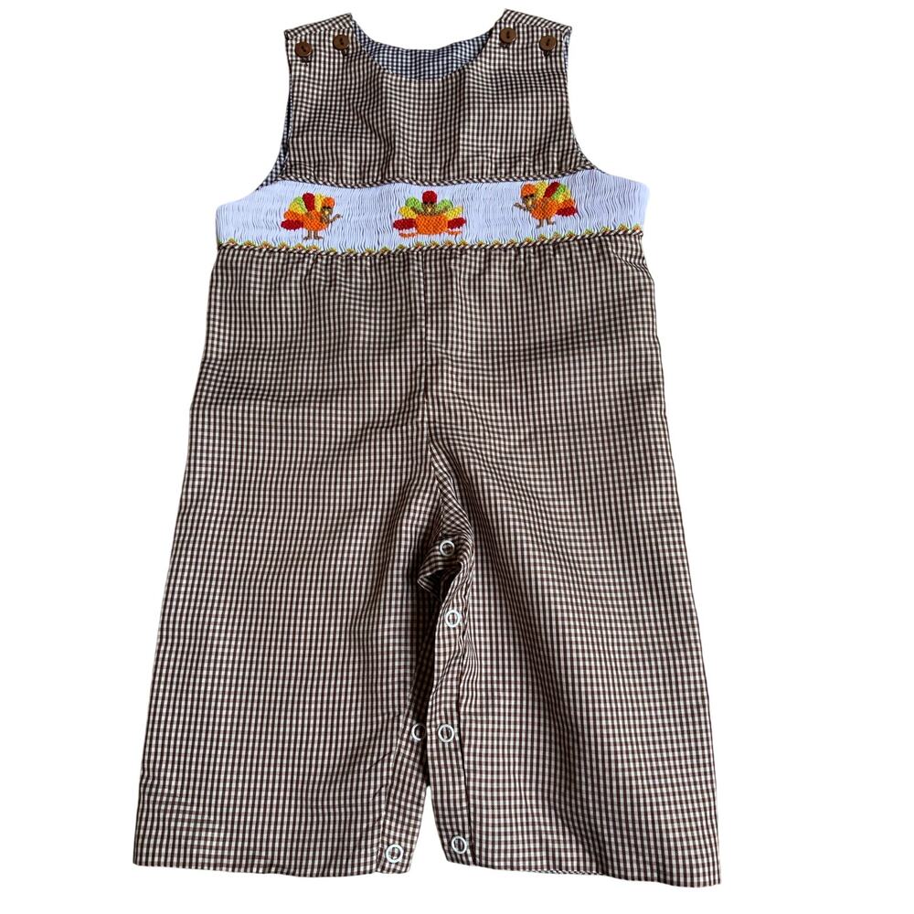Nola Smocked Turkey Overalls size‎ 6mo